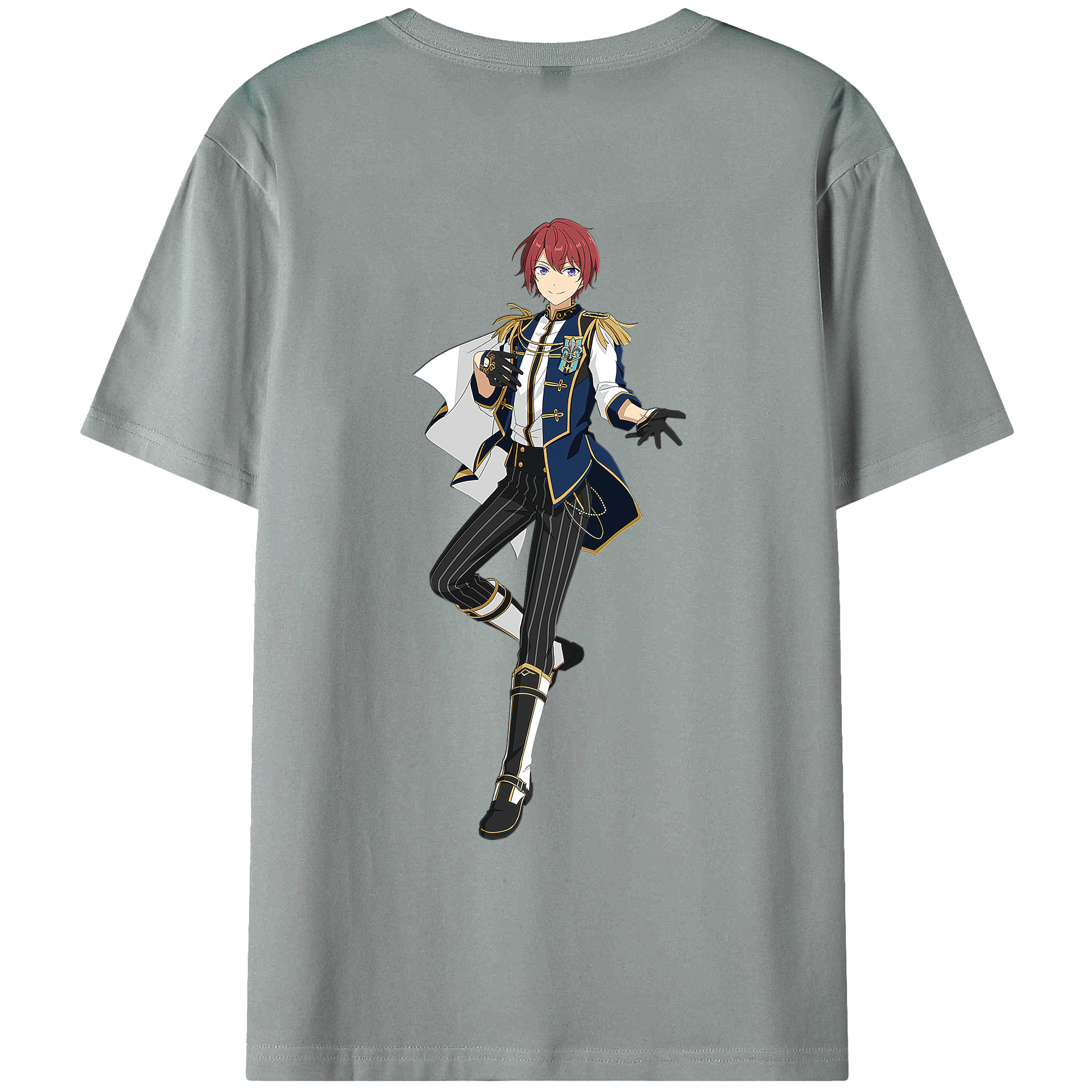 （画像用） あんさんぶるスターズ! Ensemble Stars 綿100％ メンズ半袖Tシャツ（バックプリント） 通気性